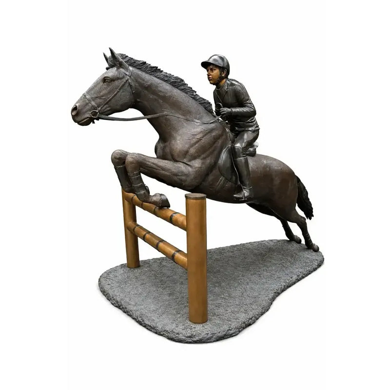 Cheval De Course Avec Jockey — B1013