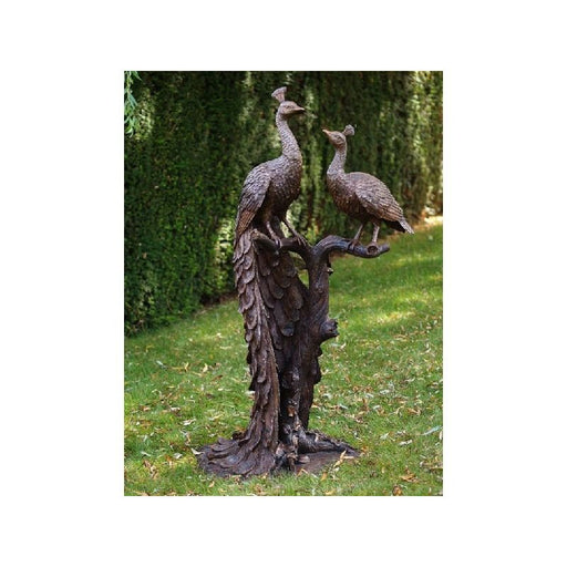2 Paons Sur Tronc D'Arbre — B1116