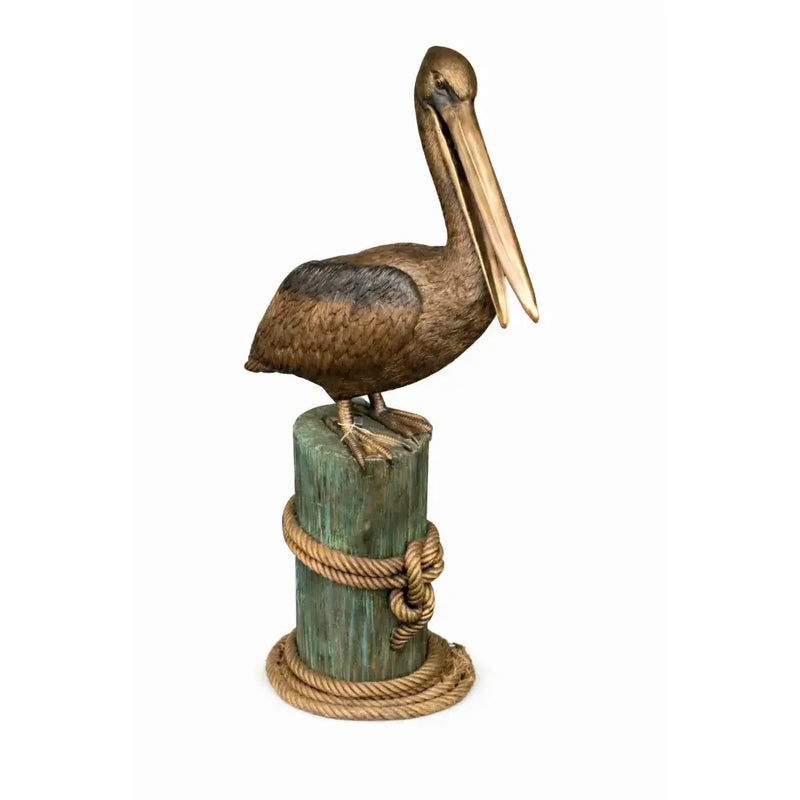 Pélican sur un poteau d’amarrage — B1130