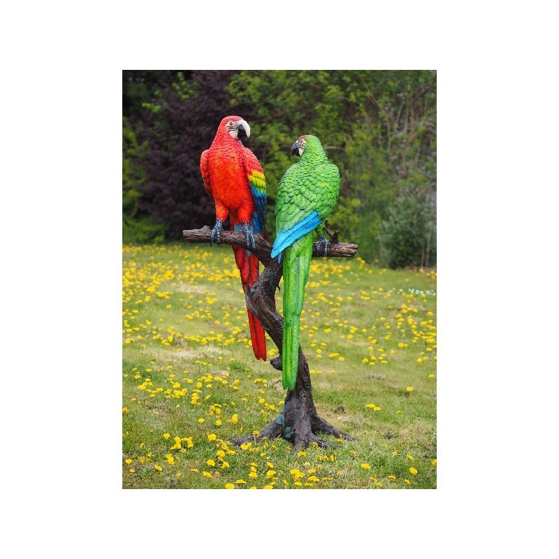 Perroquet Bleu Et Rouge Sur Tronc D'Arbre — B1147-1
