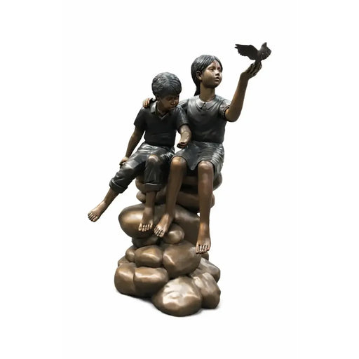 2 Enfants Sur Rocher — B1180