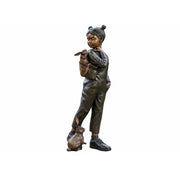 Fille avec lapin dans un sac à dos — B1480