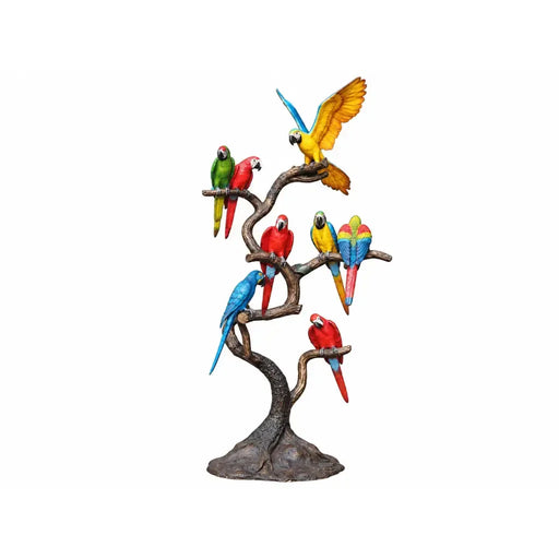 8 perroquets sur un arbre - Coloré — B1486-C
