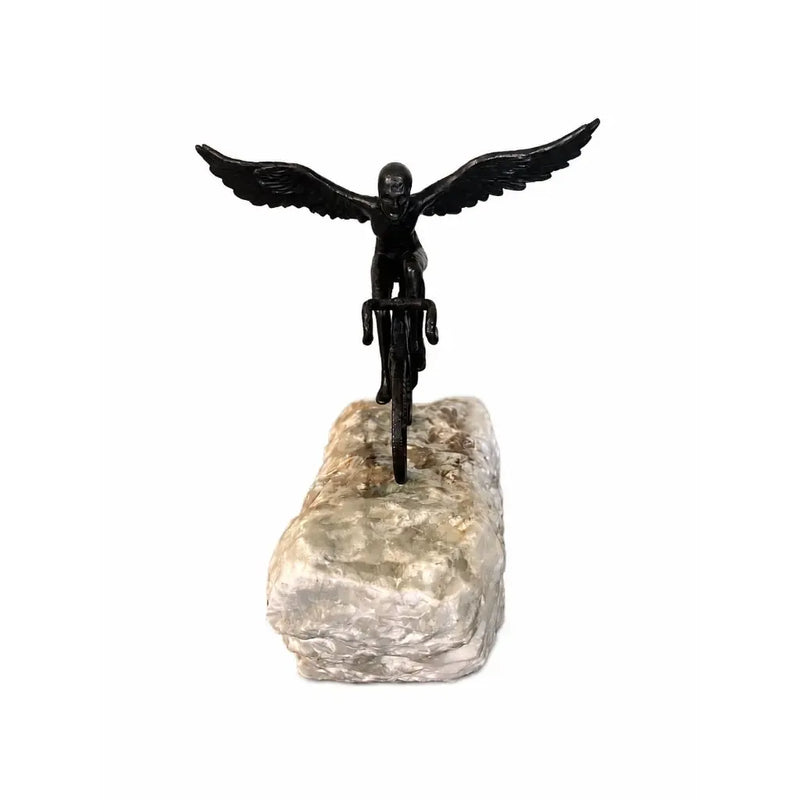 Un homme avec des ailes sur un vélo — B1577