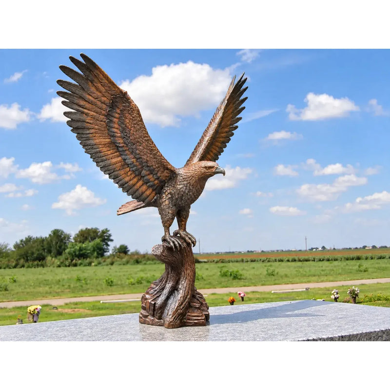 Aigle sur une souche d’arbre — B1586