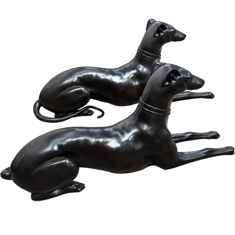 Paire De Chiens Couchant — B538