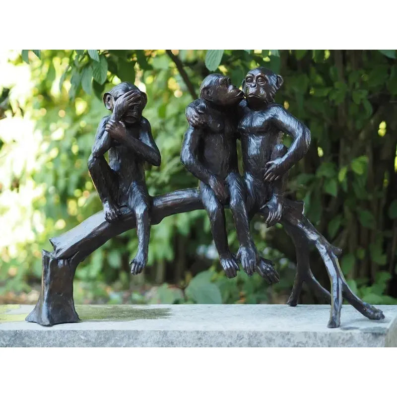 3 Singes Sur Tronc — B94254
