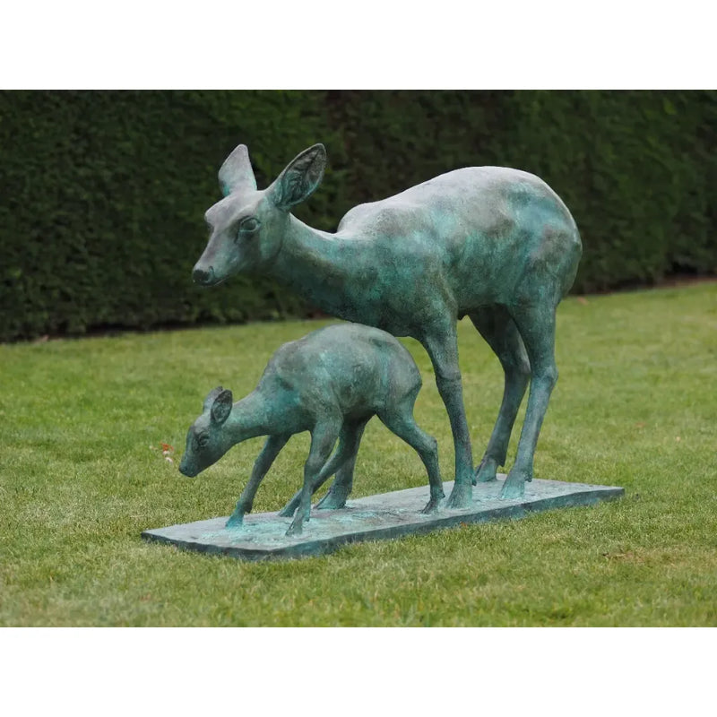 Biche avec bébé — B97202