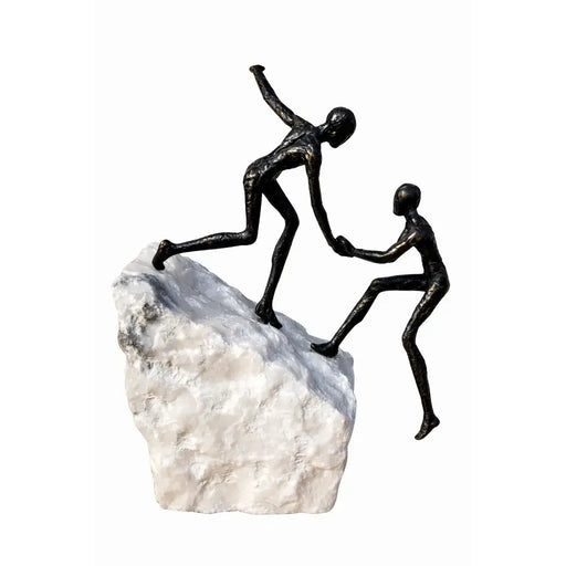 Sculpture en bronze sur pierre naturelle 'The Climb' — BS1564B