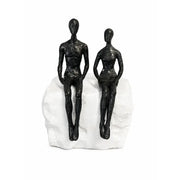 Couple en bronze sur pierre naturelle 'Just the 2 of us' — BS1566B