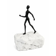 Sculpture en bronze sur pierre naturelle 'Keep Going' — BS1568B