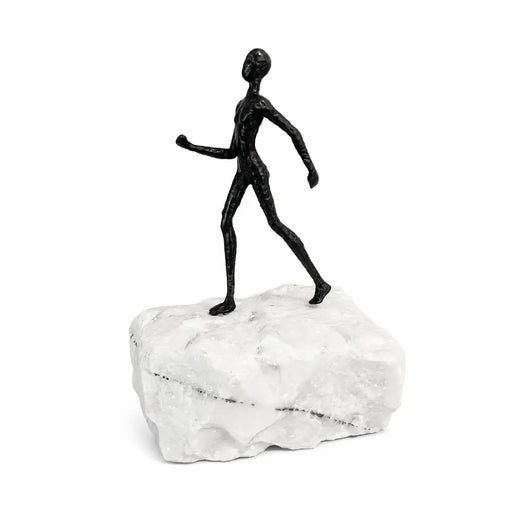 Sculpture en bronze sur pierre naturelle 'Keep Going' — BS1568B