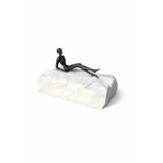 Sculpture en bronze sur pierre naturelle 'Chill' — BS1569B