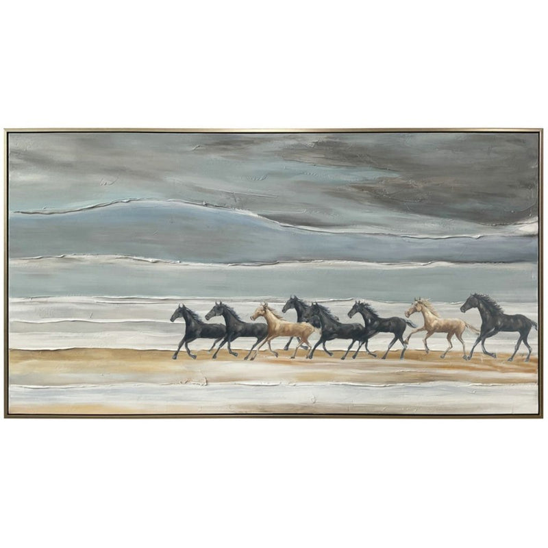 Tableau Sur Toile Chevaux 80x150 cm — CD005003
