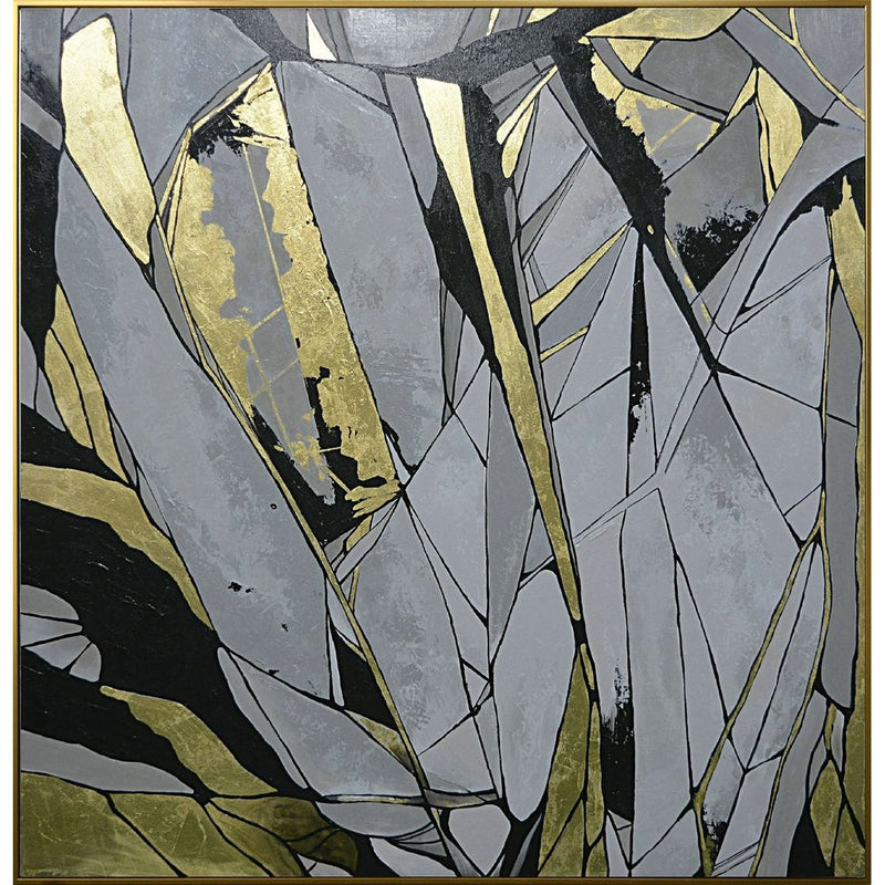 Canvas + Cadre Abstrait 100X100 Cm — CD007444