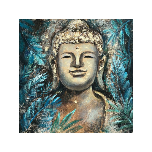 Peinture avec cadre Bouddha 100x100 — CD008003