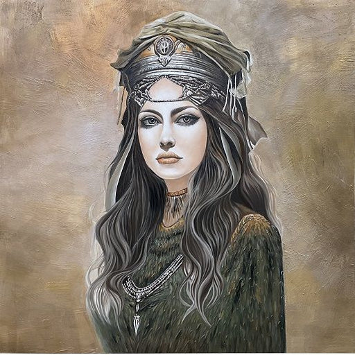 Peinture sur toile femme 100 X 100 cm — CD008396