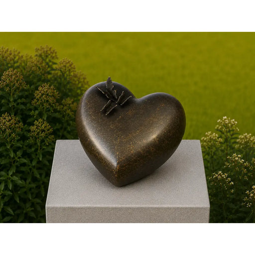 Urne En Forme Coeur Avec Papillons — FV0432BR-BI