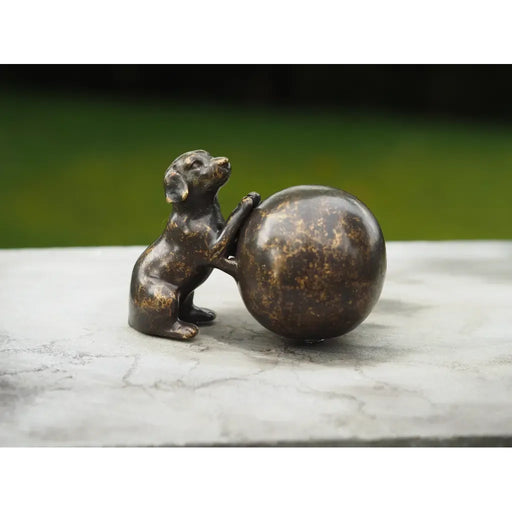 Urne Mini Avec Chien — FV0569BRW-BI