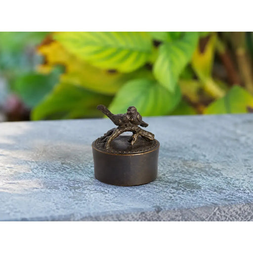 Mini urne avec 2 oiseaux — FV0606BRW-DB