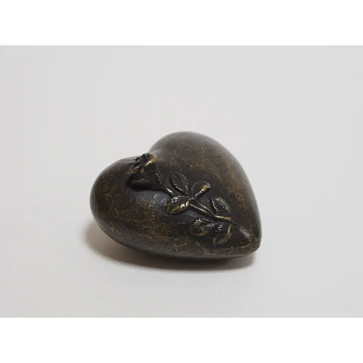 Mini Urne Forme De Coeur Avec Rose — FV0657BRW-BI