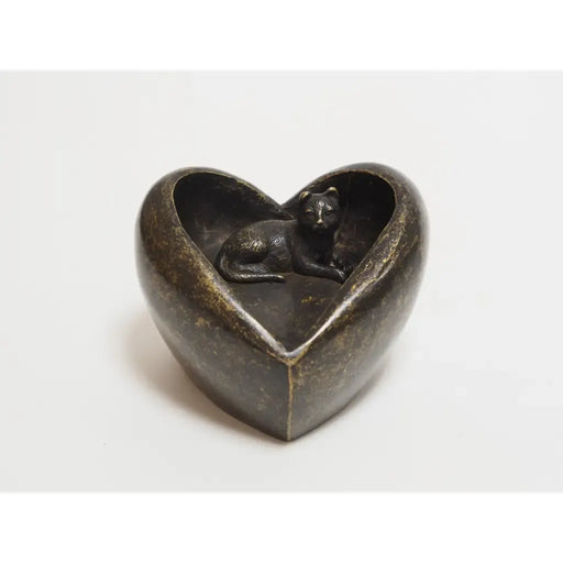 Urne Chat- Coeur — FV0659BRW-BI