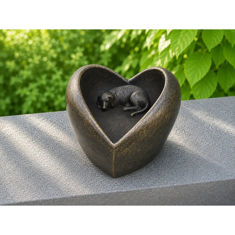 Urne Chien - Coeur — FV0660BRW-BI