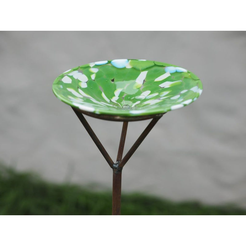 Vogelbadje 16cm Groen Wit (Tige S) (2) — GD30006