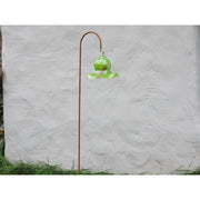 Cloche en verre vert/multicolore 16 cm (Crochet L) (4) — GD30017