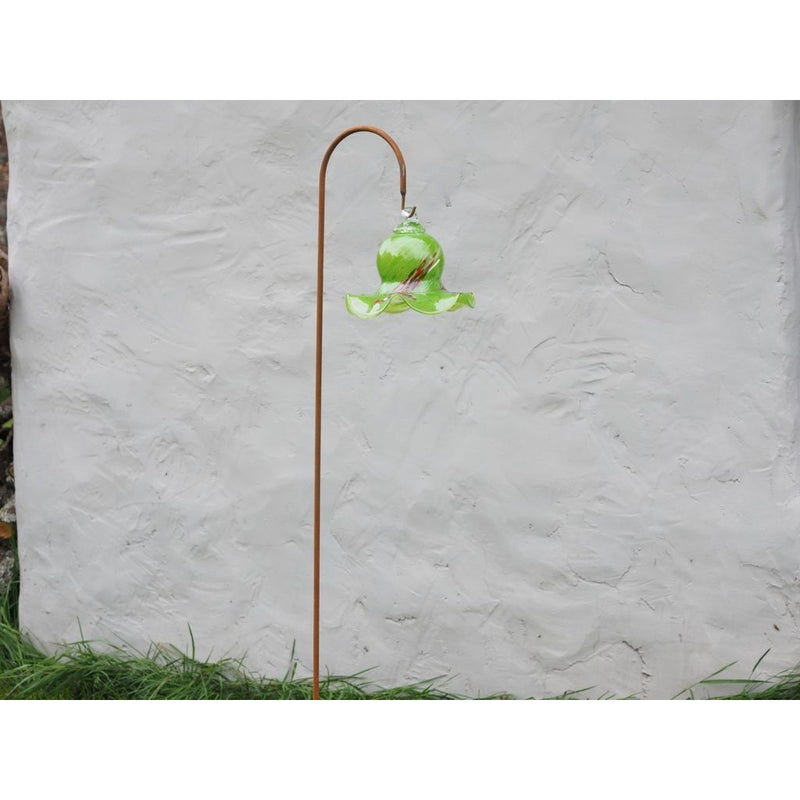 Cloche en verre vert/multicolore 16 cm (Crochet L) (4) — GD30017