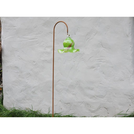 Cloche en verre vert/multicolore 16 cm (Crochet L) (4) — GD30017