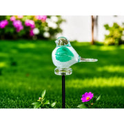 Oiseau sur tige blanc/vert 9 cm (Tige 50cm) (12) — GD30021