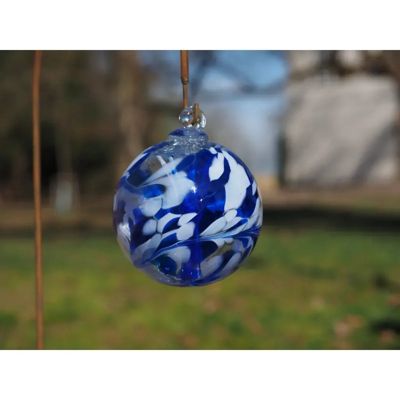 Boulle sur tige bleu/blanche — GD30045