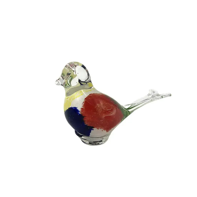 Oiseau en verre multicolore 17 cm (Tige 75 cm) (6) — GD30107