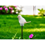 Oiseau sur tige blanc/rouge 17 cm (Tige 75 cm) (6) — GD30209