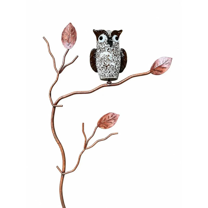Piquet de jardin avec chouette en verre (branche+chouette) (2) — GD30211