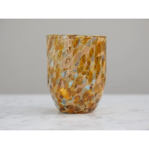 Verre pour bougie chauffe-plat ambre 10 cm (6) — GD30213