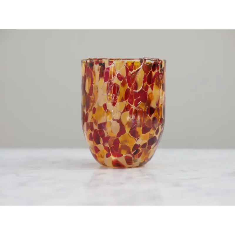 Verre pour bougie chauffe-plat brun 10 cm (6) — GD30214