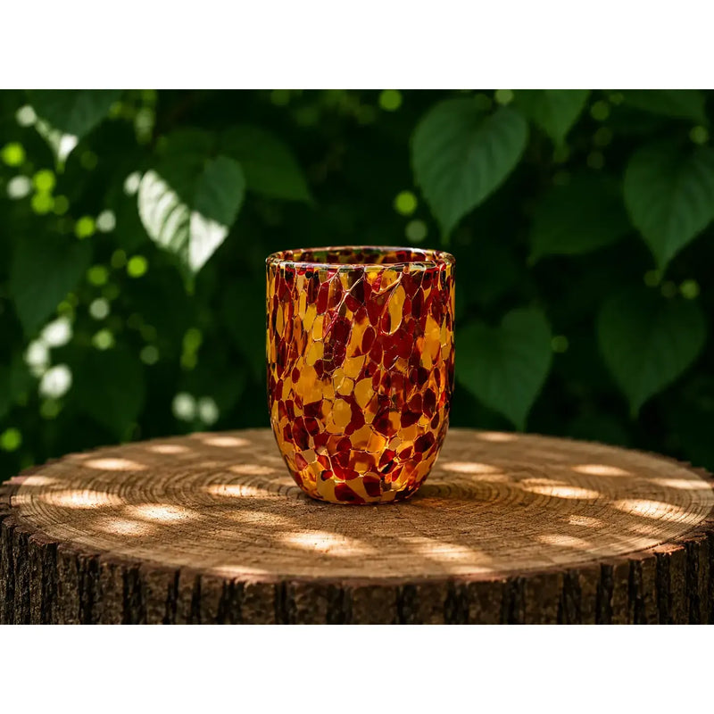 Verre pour bougie chauffe-plat brun 10 cm (6) — GD30214