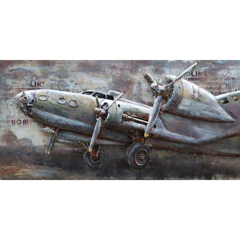 Cadre En Metal 3D Avion — MD000721