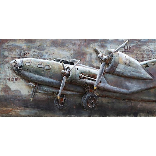 Cadre En Metal 3D Avion — MD000721