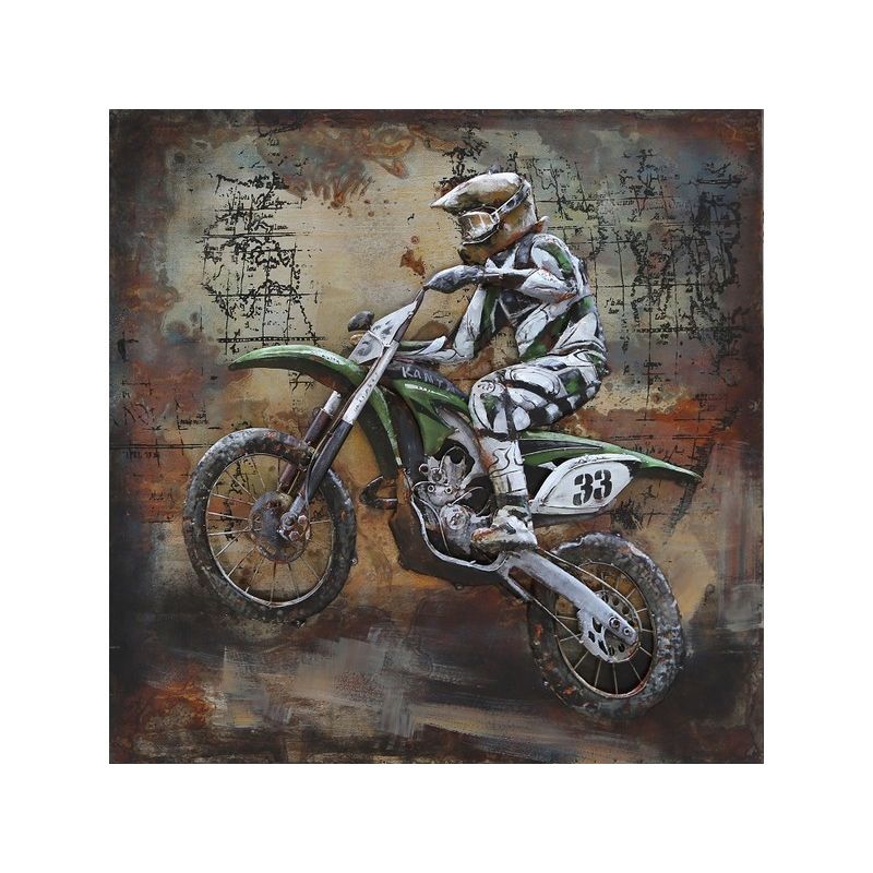 Cadre En Metal 3D Moto Cross — MD000751