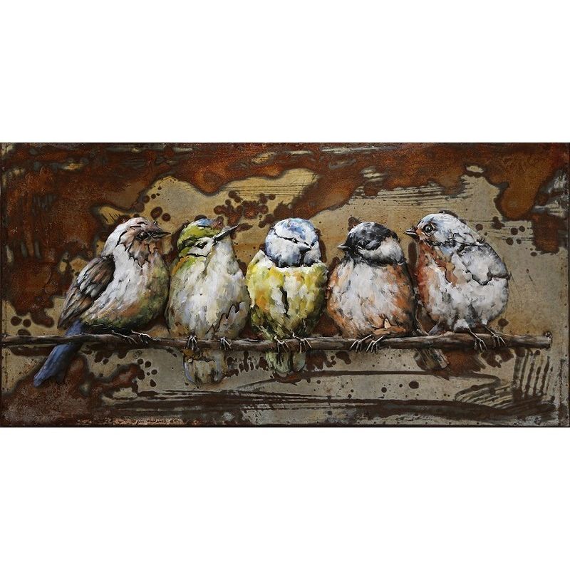 Cadre En Metal 3D Oiseaux — MD000780