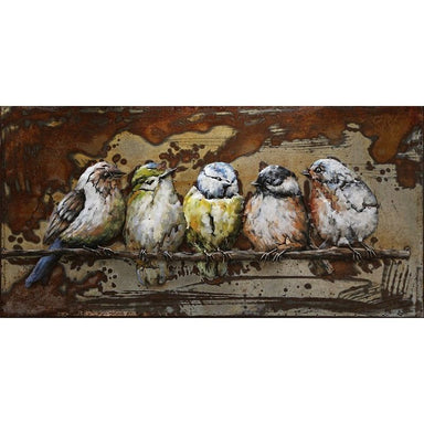 Cadre En Metal 3D Oiseaux — MD000780