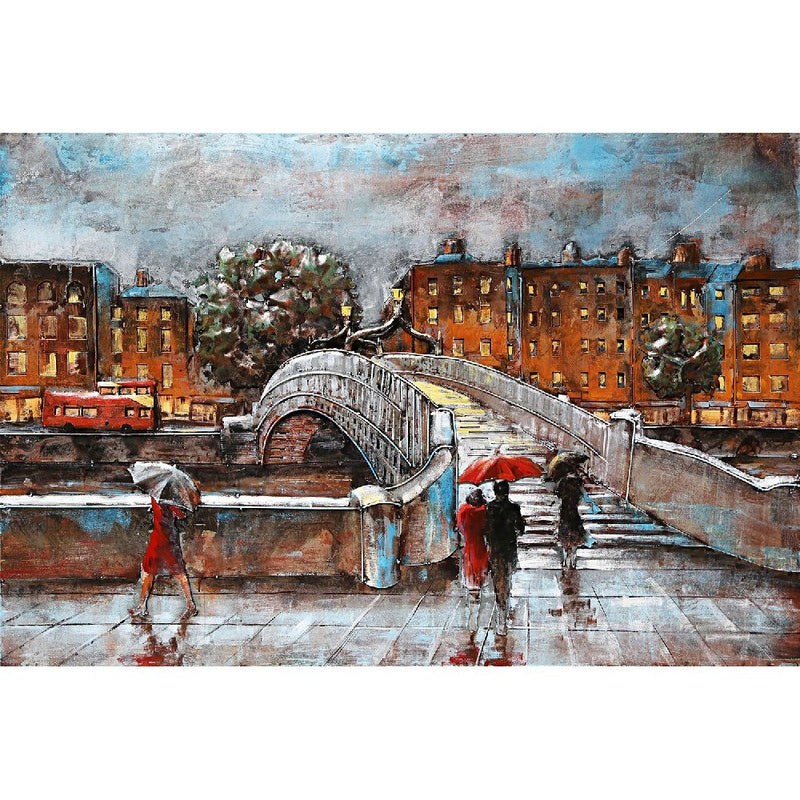Tableau En Metal Ha' penny Pont — MD001161