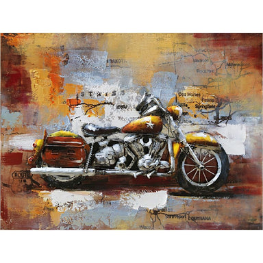 Tableau En Metal 3D Moto — MD001305