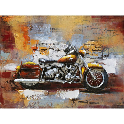 Tableau En Metal 3D Moto — MD001305