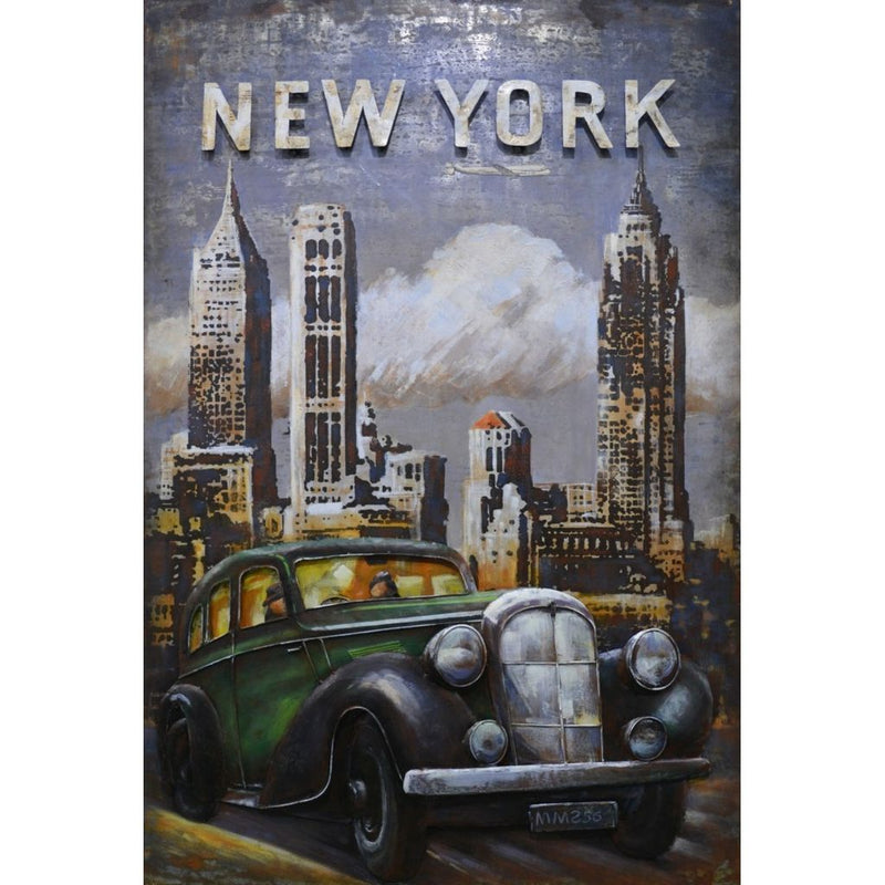 Tableau 3D En Metal New York — MD001401