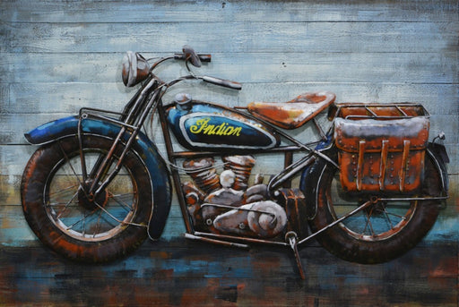 Tableau 3D En Metal Moto — MD001814
