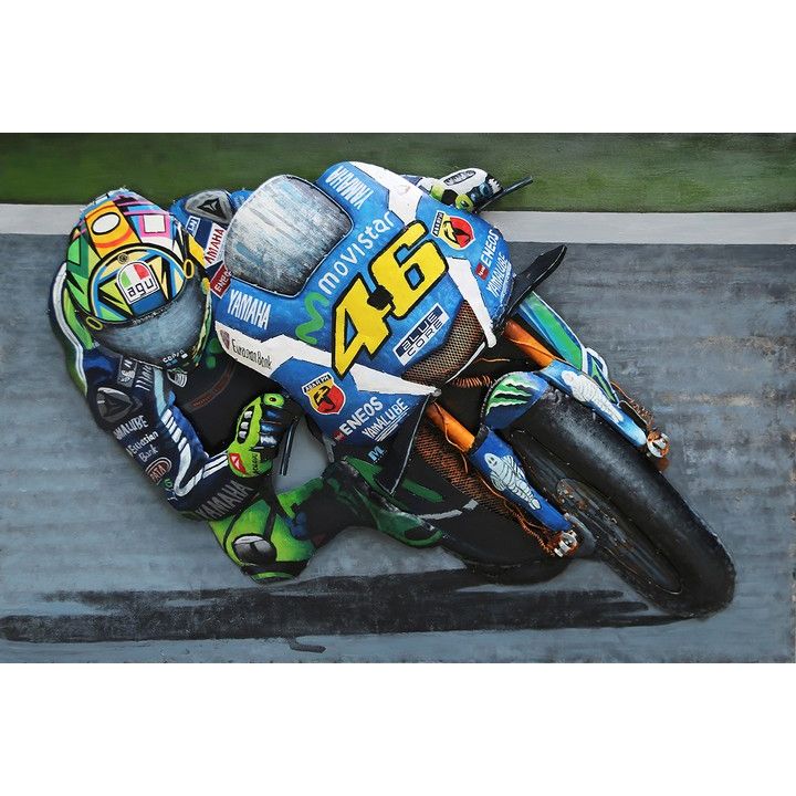 Tableau En Metal 3D Moto Gp — MD001863
